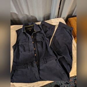 Wildfang Navy Sleeveless Jumpsuit